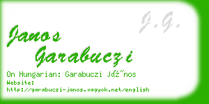 janos garabuczi business card